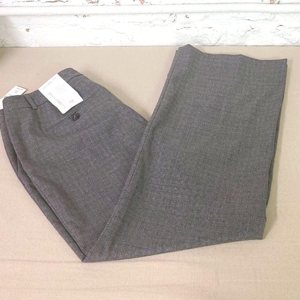 NWT  COLDWATER CREEK PLAID PANTS SZ 8P